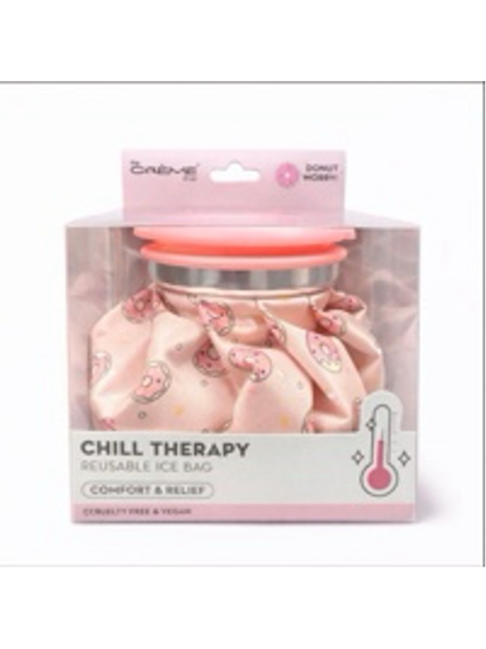 The Crème Shop Donut Worry Chill Therapy Reusable Ice Bag Pink Self Care - Picture 2 of 7